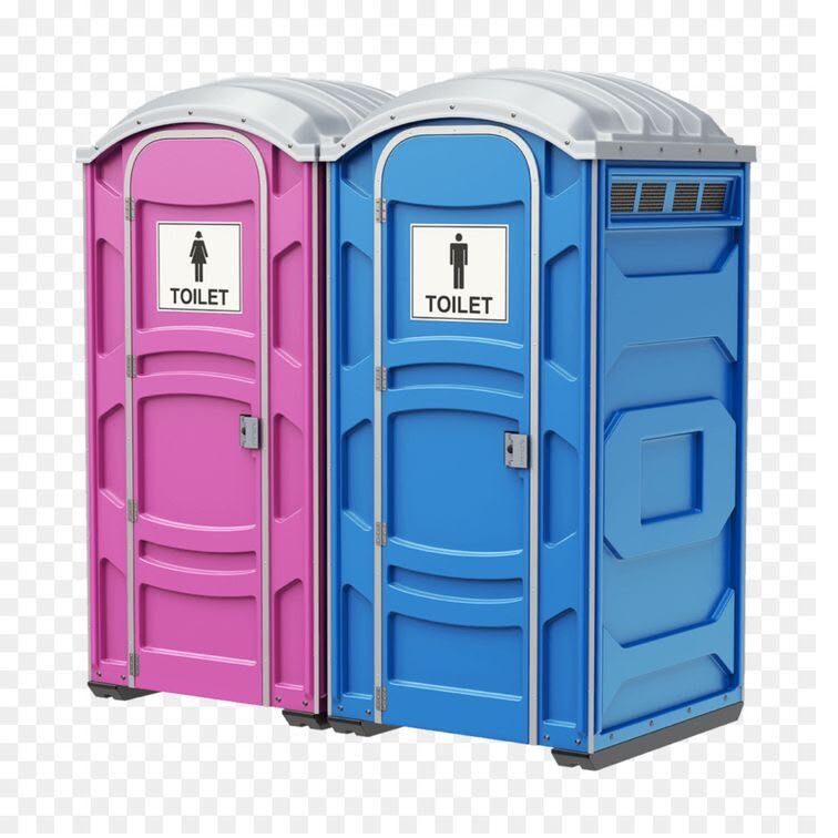 Luxury restroom trailer with open door showing finished interior